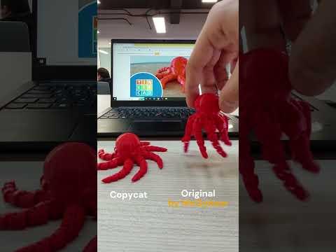 Articulated Creatures With Tinkercad Connectors: Comparison of Copycats