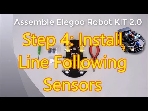 Assemble Elegoo Smart Car Robot KIT 2.0 Step 4: Install the Line Following Sensors