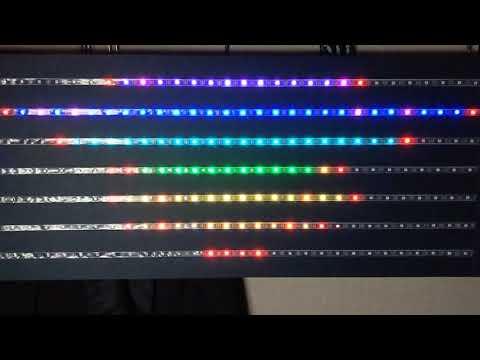 Audio spectrum analyzer with Arduino and WS2812 LED strips demo 3