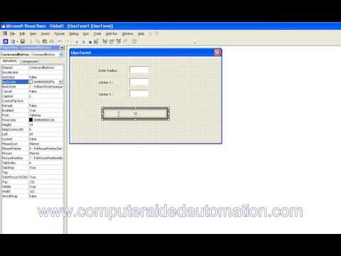 AutoCAD VBA User Form : Create Circle