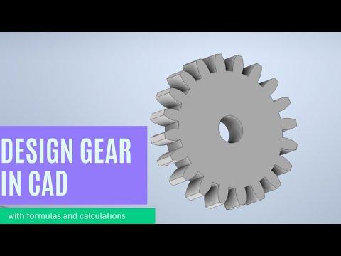 Autodesk inventor gear design| Design spur gear in CAD| 3D Print Gear
