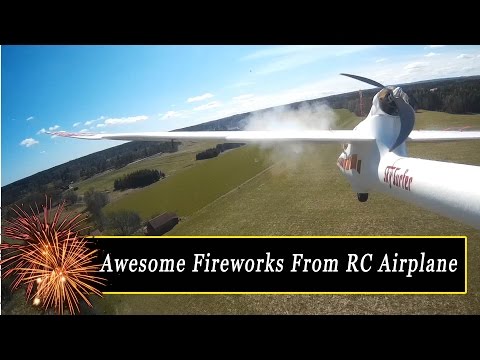 Awesome Fireworks Fired From RC Airplane - RCLifeOn