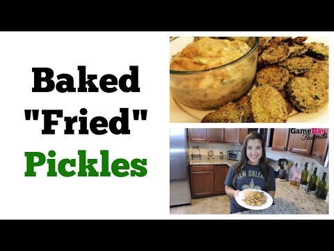 BAKED Fried Pickles with Sriracha Ranch: Game Day Favorite | Cait Straight Up