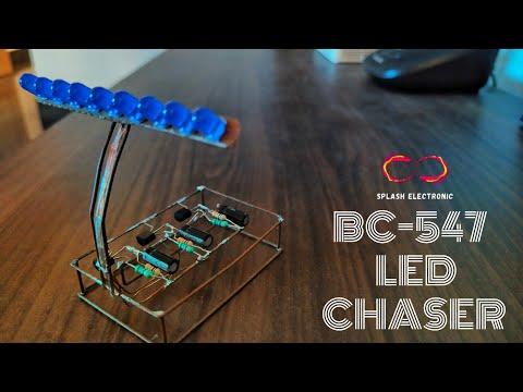 BC 547 LED CHASER | How to make led chaser without ic | how to make led chaser | freeform circuit