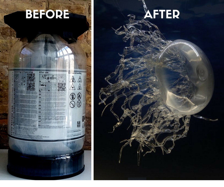 BEFORE AND AFTER JELLYFISH OUT OF RECYCLED PLASTIC KEG BARREL (1).jpg