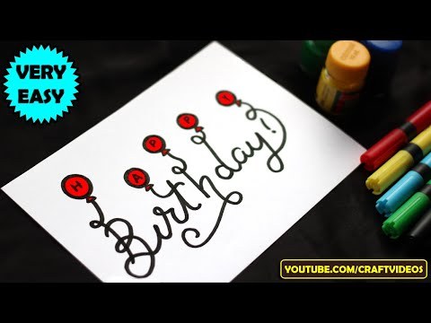 BIRTHDAY CARD DRAWING EASY