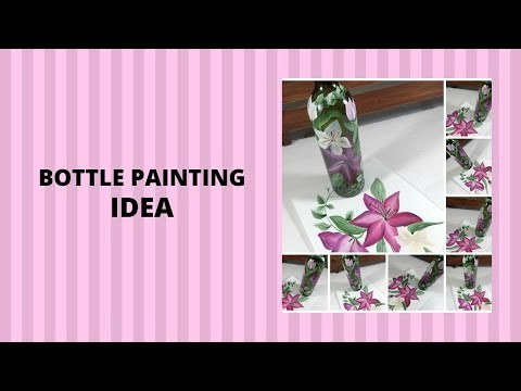 BOTTLE PAINTING IDEA | Glass Bottle Painting Tutorial | Simple | Aressa1 | 2020