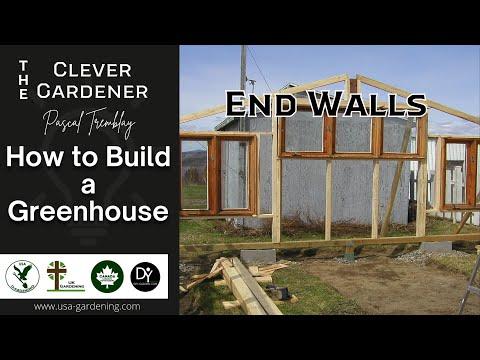 BUILD GREENHOUSE END WALLS | WOODEN FRAMING IDEA