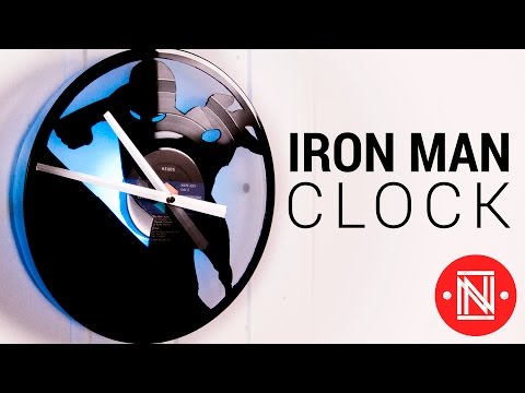 Backlit Vinyl Record Clock (Iron Man Edition) || How-to