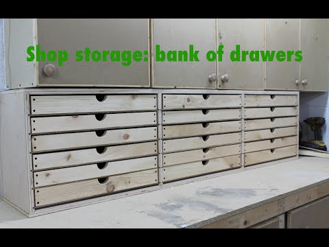 Bank of drawers for the shop!