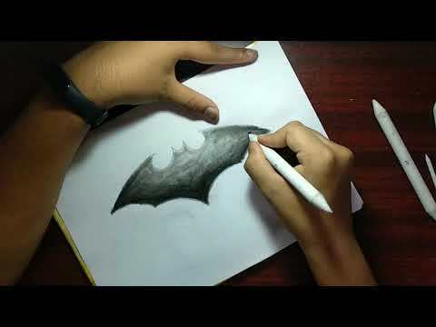 Batman Logo - Charcoal Art | Time Lapse |