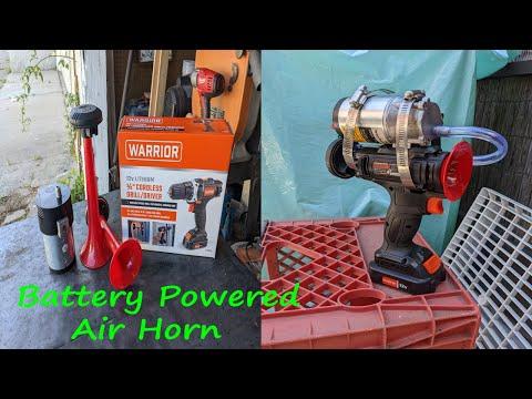 Battery Powered Air Horn From An Electric Drill