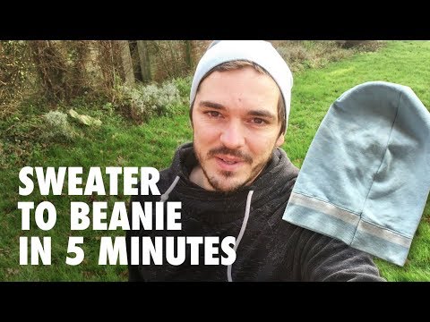 Beanie from old Sweater - Easy DIY project