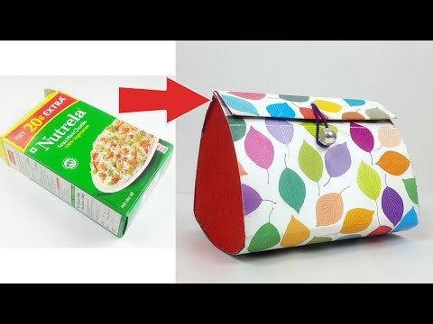 Beautiful Paper Purse Making from Waste Box - Easy best out of Waste Craft - Easy Gift Bag Making