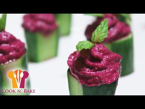 Beetroot Dip Stuffed Cucumbers - Cook n' Bake