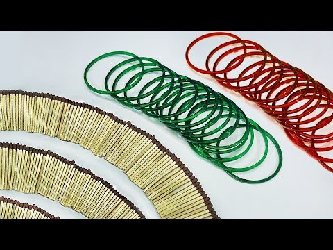 Best Out of Waste Old Bangle Ideas | Easy Matchstick Craft | DIY Wall Hanging