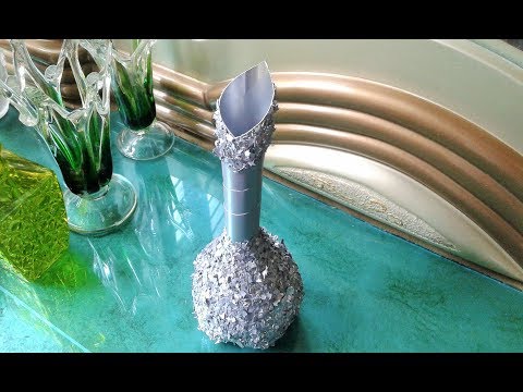 Best out of waste plastic bottle flower vase, DIY flower port