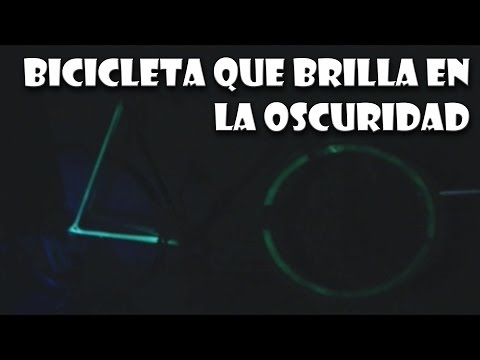 Bicicleta que brilla en la oscuridad!-Fotoluminiscente