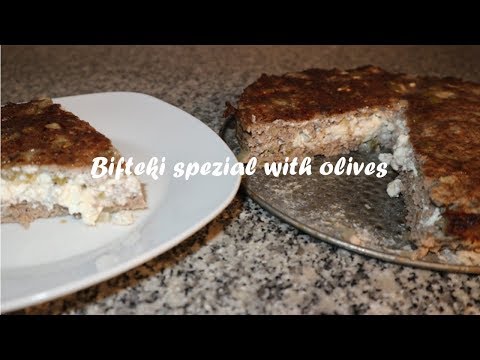 Bifteki spezial with olives recipe