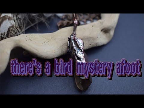 Bird Foot Smoky Quartz Copper Pendant | Electroforming