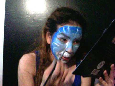 Blue Cat Face Paint