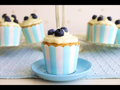 Blueberry Compote Cupcakes with Cream Cheese Frosting | Food Finessa