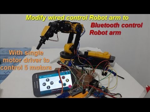 Bluetooth robot arm using wired control robot arm kit | .dui