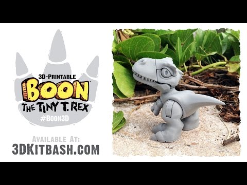 Boon The Tiny T. Rex Build Guide - 3D Printer Toy via 3DKitbash.com