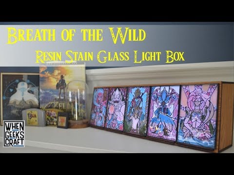 Breath of the Wild - Resin Stain Glass Light Box - Made on a Glowforge