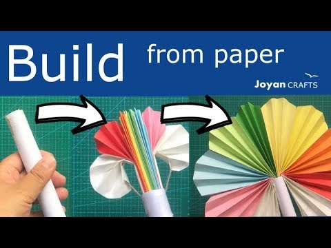 Build Magic rainbow paper fan from paper