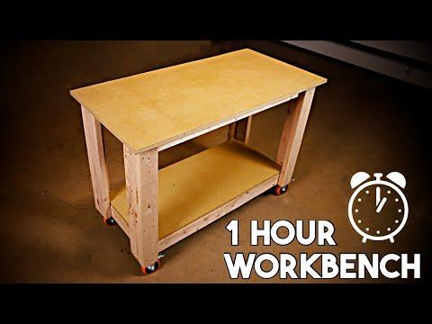 Build Your First WORKBENCH in 1 HOUR | DIY Free Plans