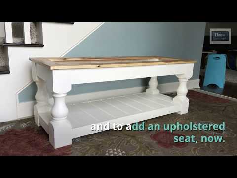 Build a Farmhouse Upholstered Bench