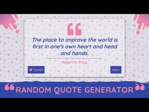 Build a Random Quote Generator using HTML, CSS &amp; JavaScript