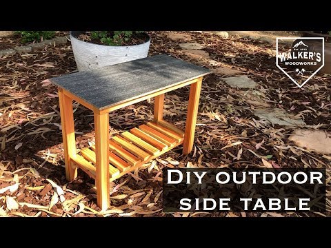 Build your own outdoor end table! / DIY side table