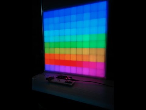 Building a 100 pixel Arduino RGB WS2812B led grid