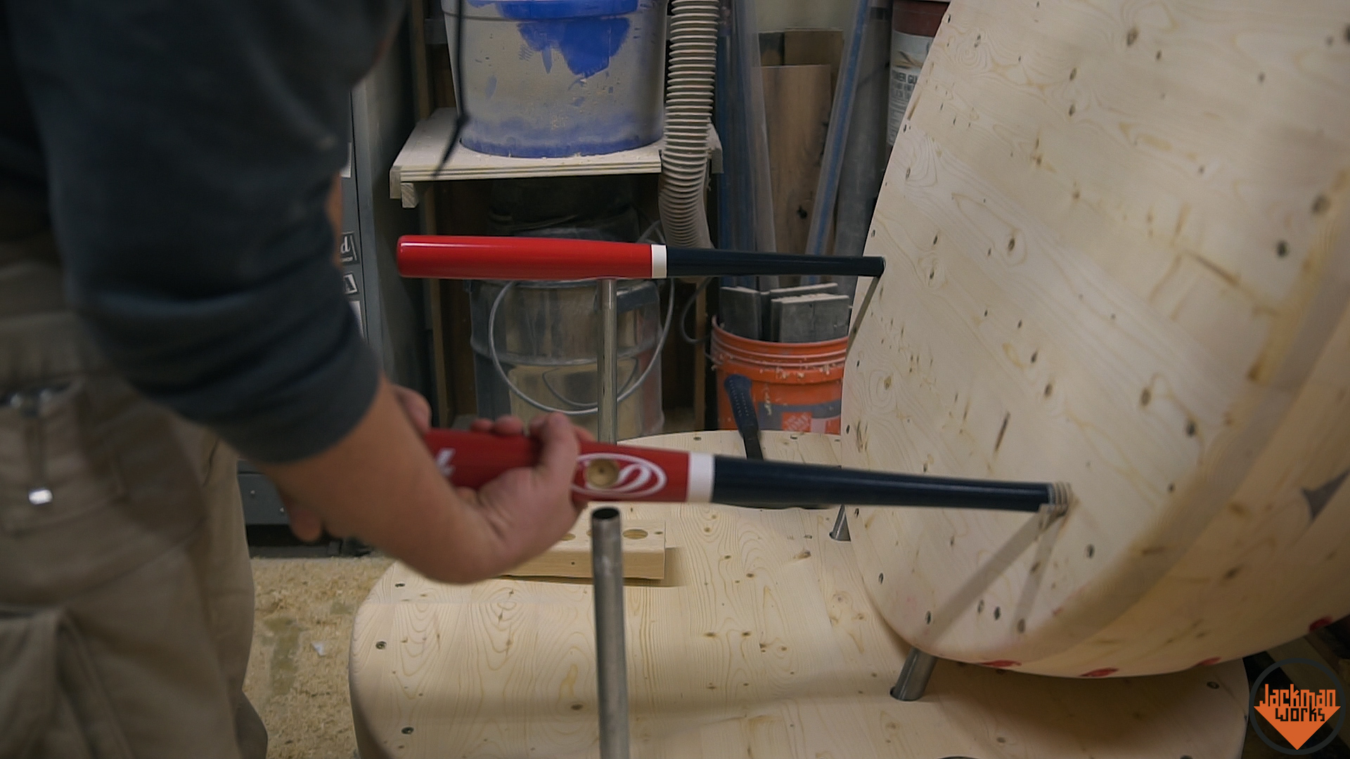 Building a giant baseball chair from 2x4s 37.jpg