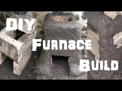 Building a mud and brick furnace For melting aluminium (aluminum) and copper