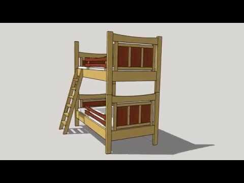 Bunk Bed Sketchup 3D Tour