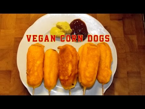 CORN DOG RECIPE  - How To Make VEGAN CORN DOGS