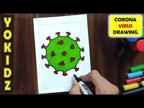 CORONAVIRUS DRAWING VIDEO | HOW TO DRAW CORONAVIRUS EASY DRAWING | COVID 19 VIRUS DRAWING