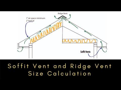 Calculating Ridge and Soffit Vent Size