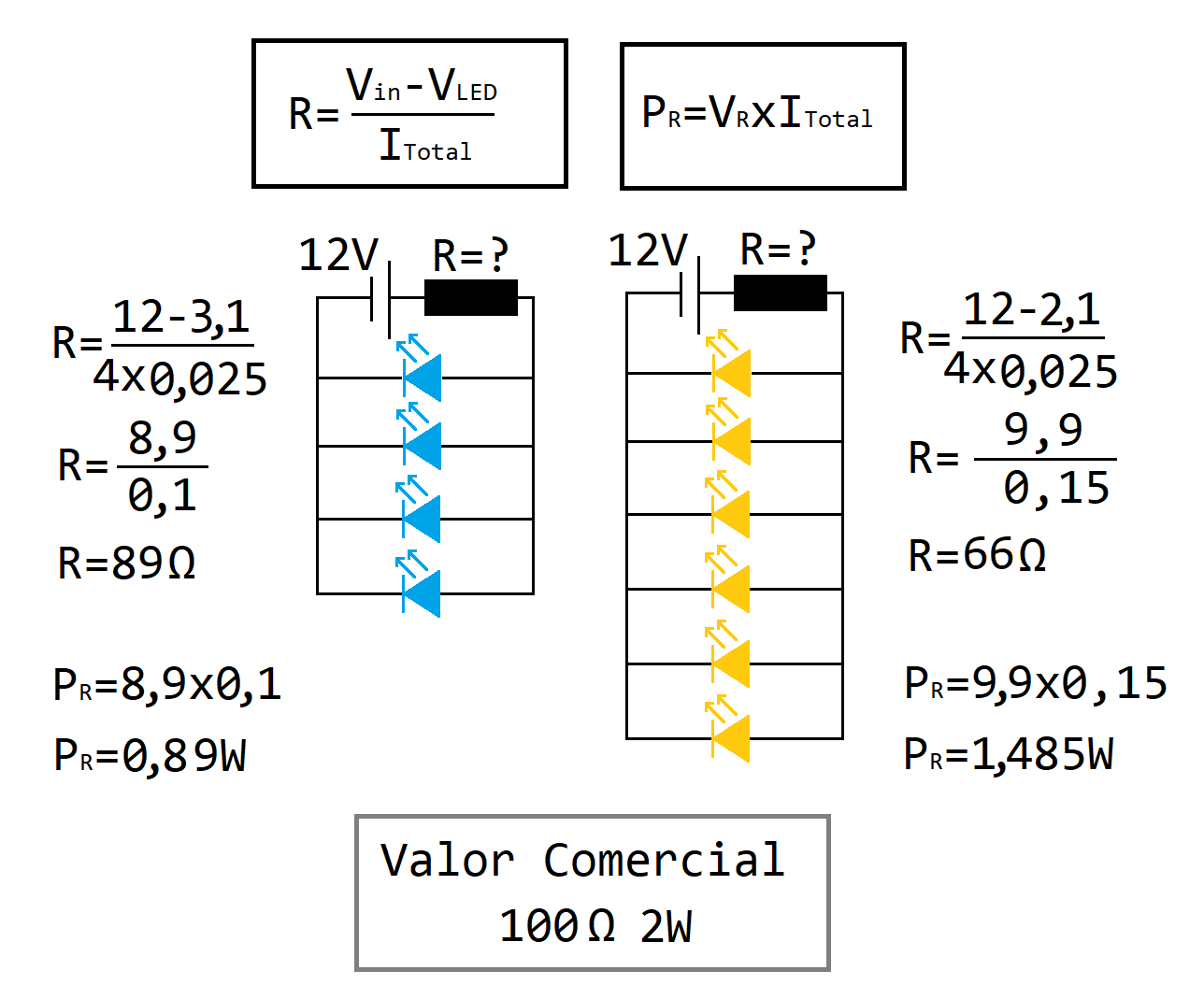 Calculos Resist&ecirc;ncia LEDs.png