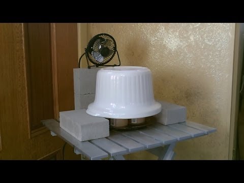 Candle Powered &amp;quot;Stoneware&amp;quot; Air Heater! -w/fan! - DIY Ceramic Space Heater! - 293F+