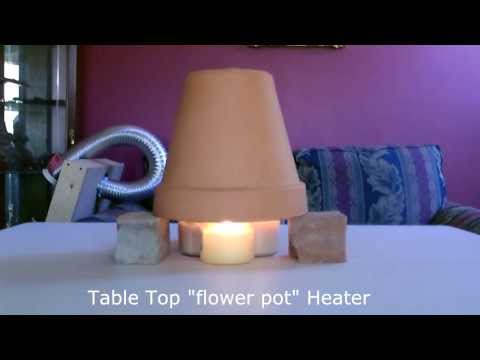 Candle Powered Space Heater - DIY Air Heater 190F - &amp;quot;Table Top&amp;quot; Size - EASY Instructions!