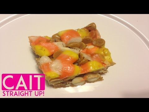 Candy Corn Monster Bars | Simple Tasty Treat For Halloween | Cait Straight Up