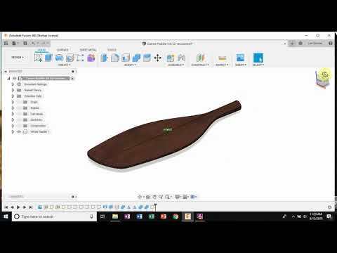 Canoe Paddle Fusion 360