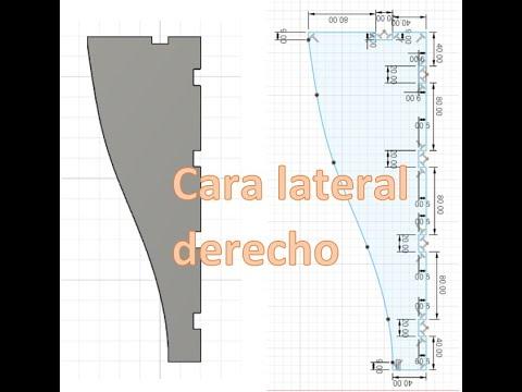 Cara lateral derecho - Repostero /Fusion 360