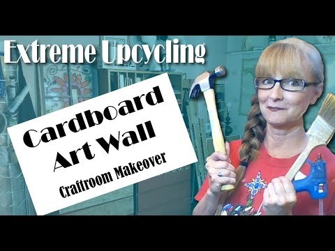 Cardboard Cheshire Cat Wall Art Extreme Upcycling Craft Room Makeover