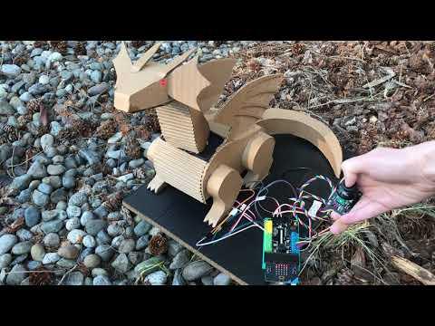 Cardboard Dragon Robot (HummingbirdBit)