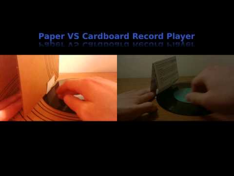 Cardboard VS Paper Record Player